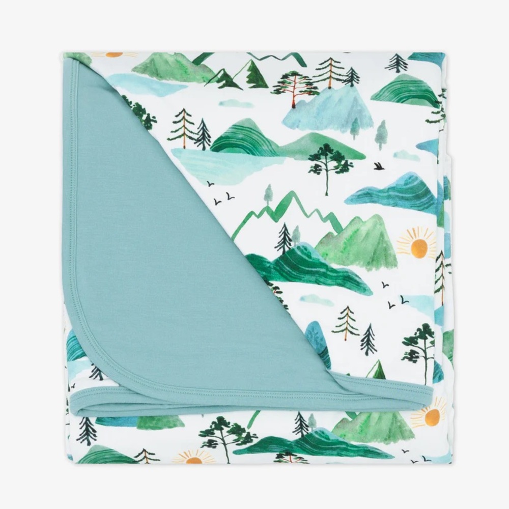 Little Sleepies - Mountain Mist - Large Cloud Bamboo Blanket